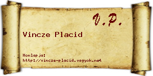 Vincze Placid névjegykártya